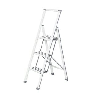 Design-Klapptritt in Weiss, 3 Stufen