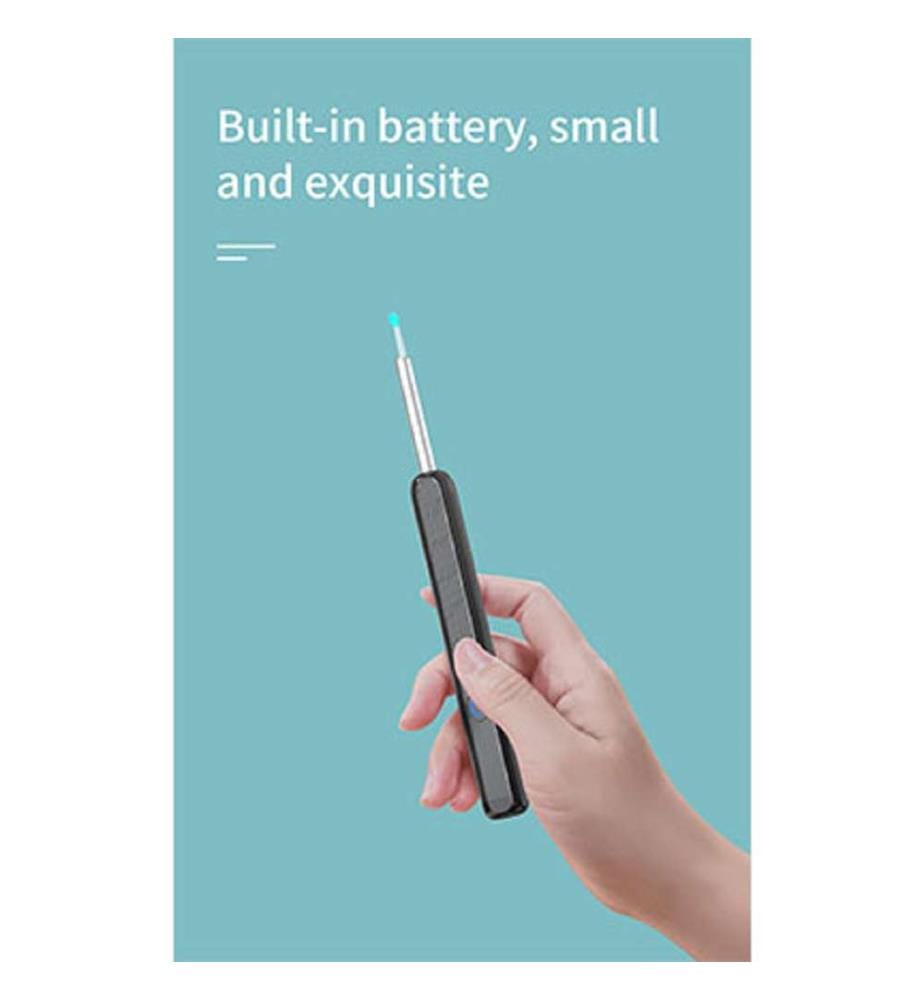 NE3 Otoscope Kit de Nettoyage pour Oreilles Connecté avec Caméra - Noir