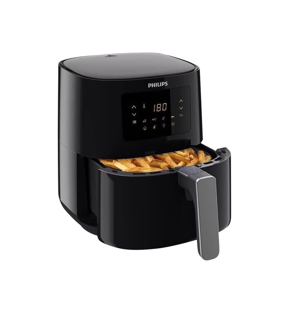 Friteuse à Air Chaud HD9252/70, 1400 W, Fonction Air Chaud, Fonction Gril, avec Ecran - Noir