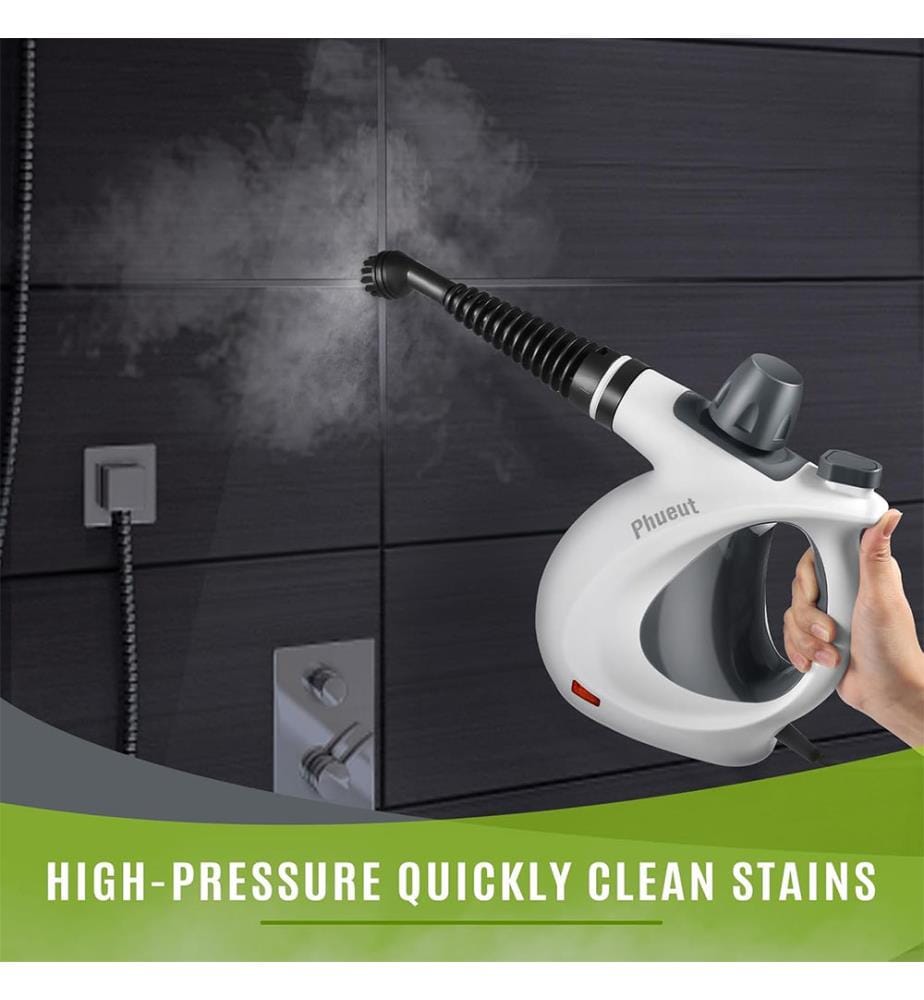 Handheld Steam Cleaner, Portable Steamer with Large Capacity - Gray and White