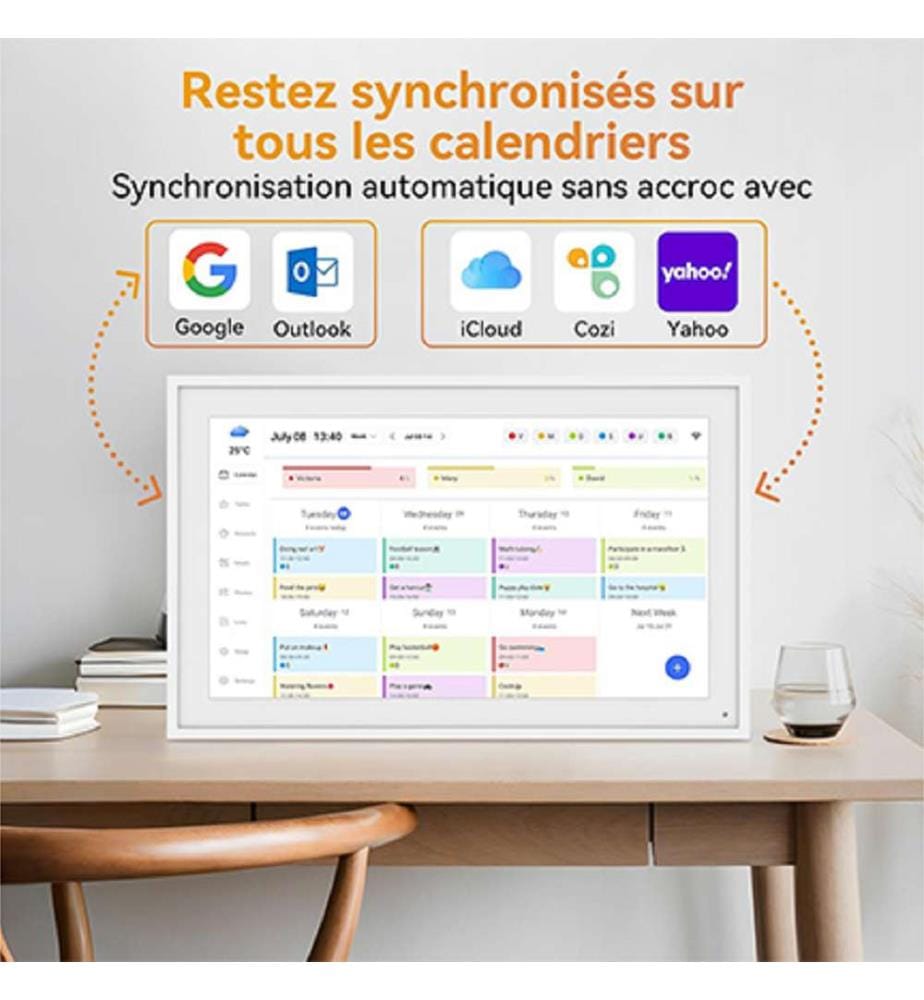 Calendrier Numérique P15 WIFI - Blanc