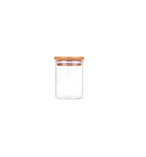 Boîte de rangement en verre - Noyer