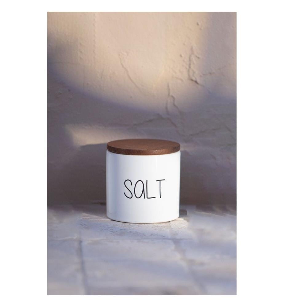 Set de pots à épices 3 Pièces - blanc et chêne