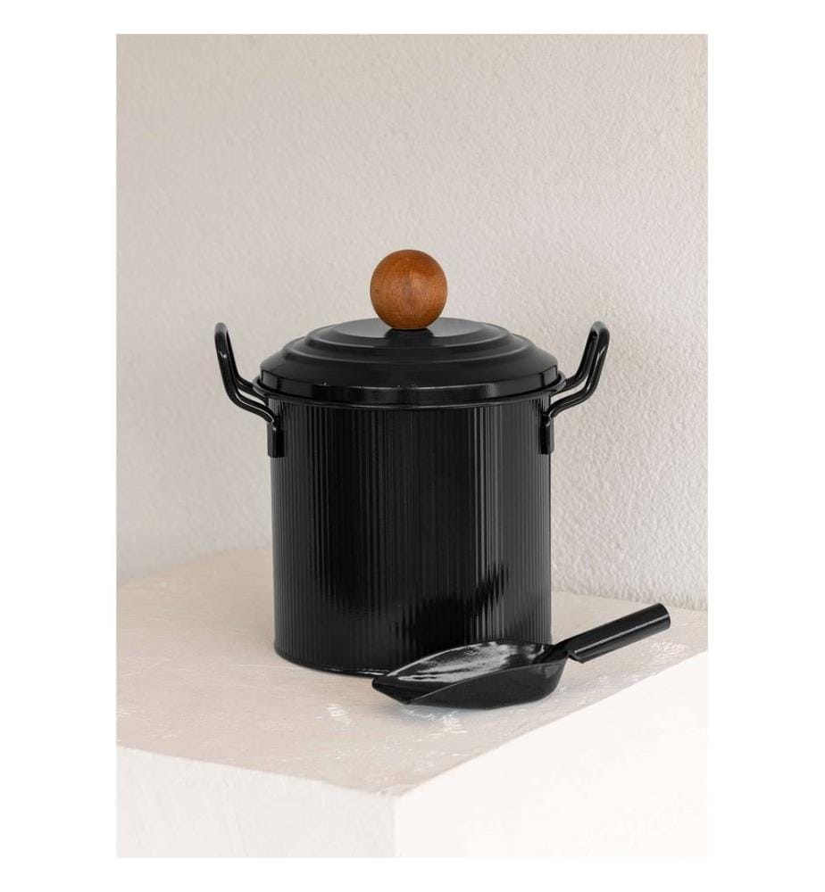 Boîte de rangement, noire, 100 % galvanisée