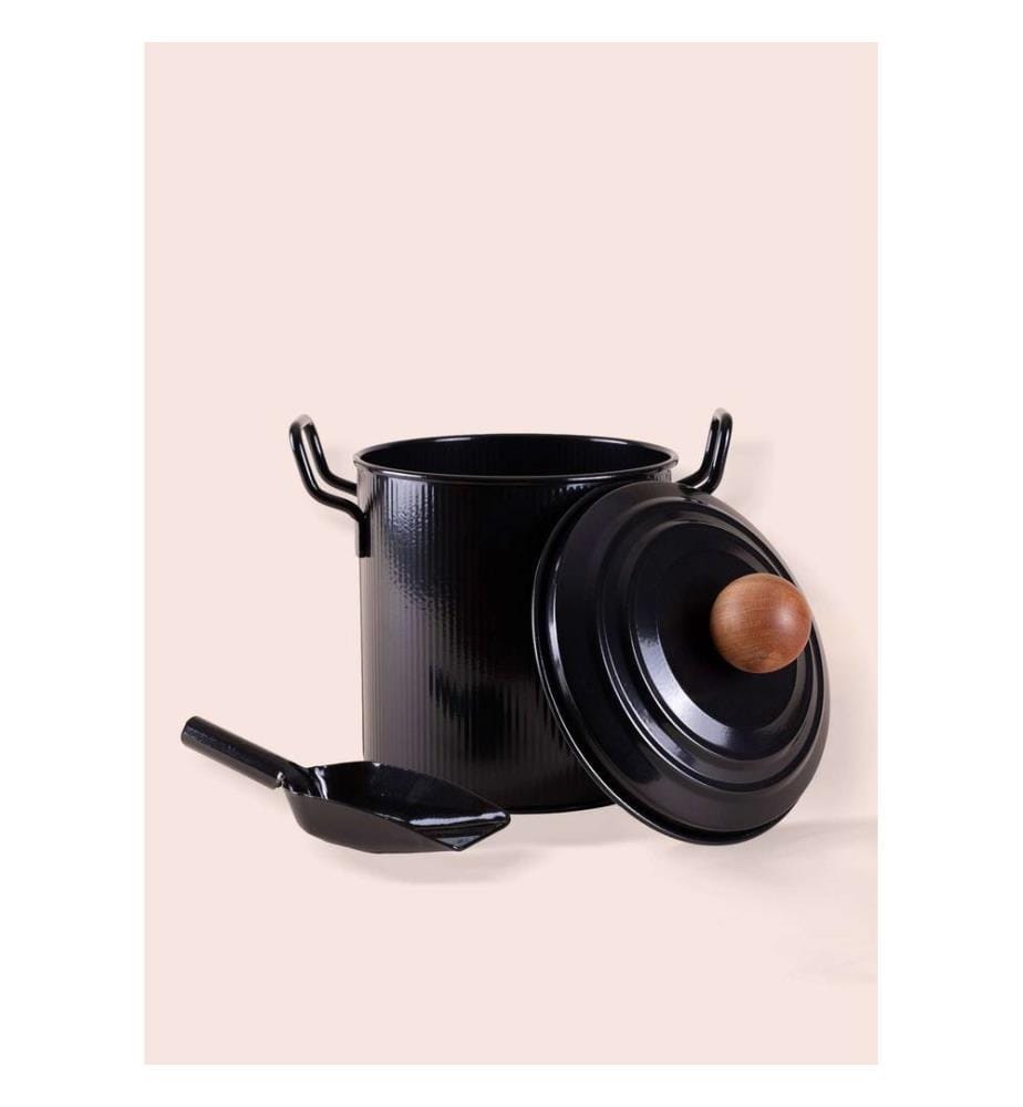 Boîte de rangement, noire, 100 % galvanisée