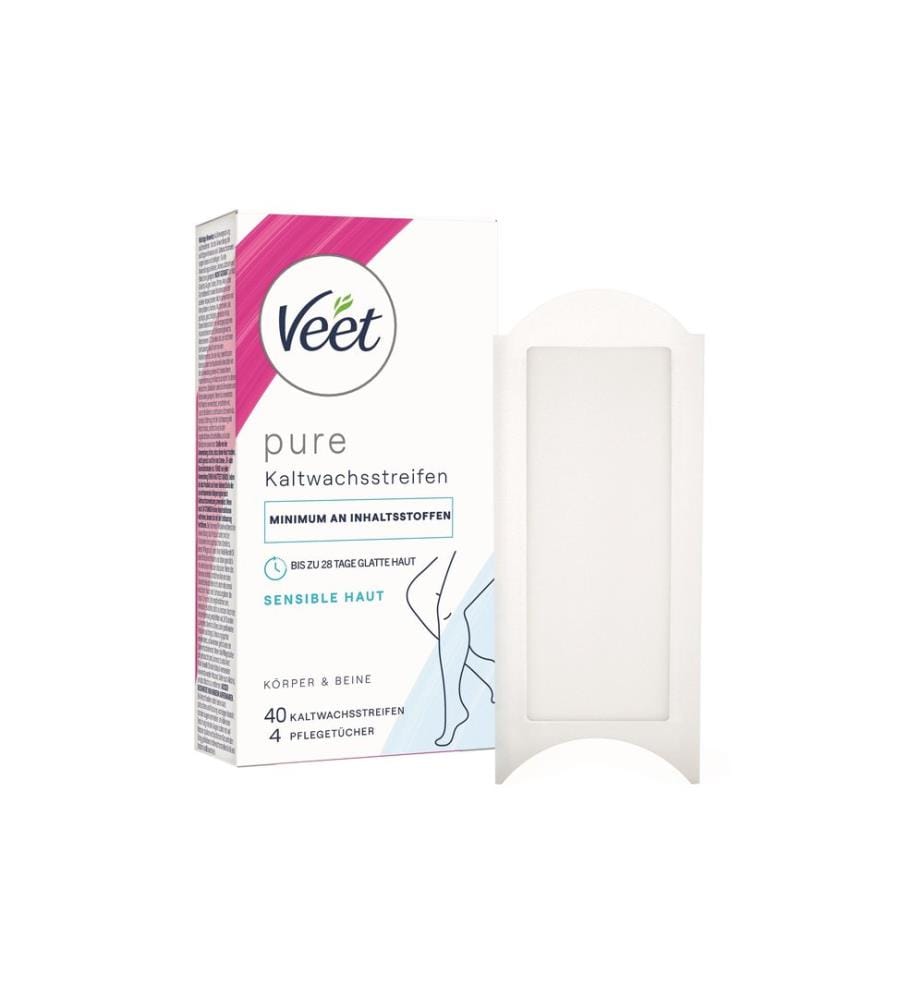 Veet - Kaltwachsstreifen Körper und Beine Sensible Haut 40 Streifen