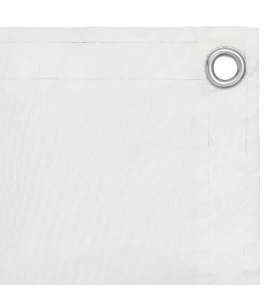 Balkon-Sichtschutz Weiss 90x400 cm Oxford-Gewebe