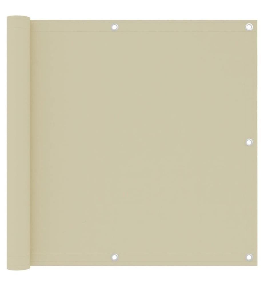 Balkon-Sichtschutz Creme 90x300 cm Oxford-Gewebe