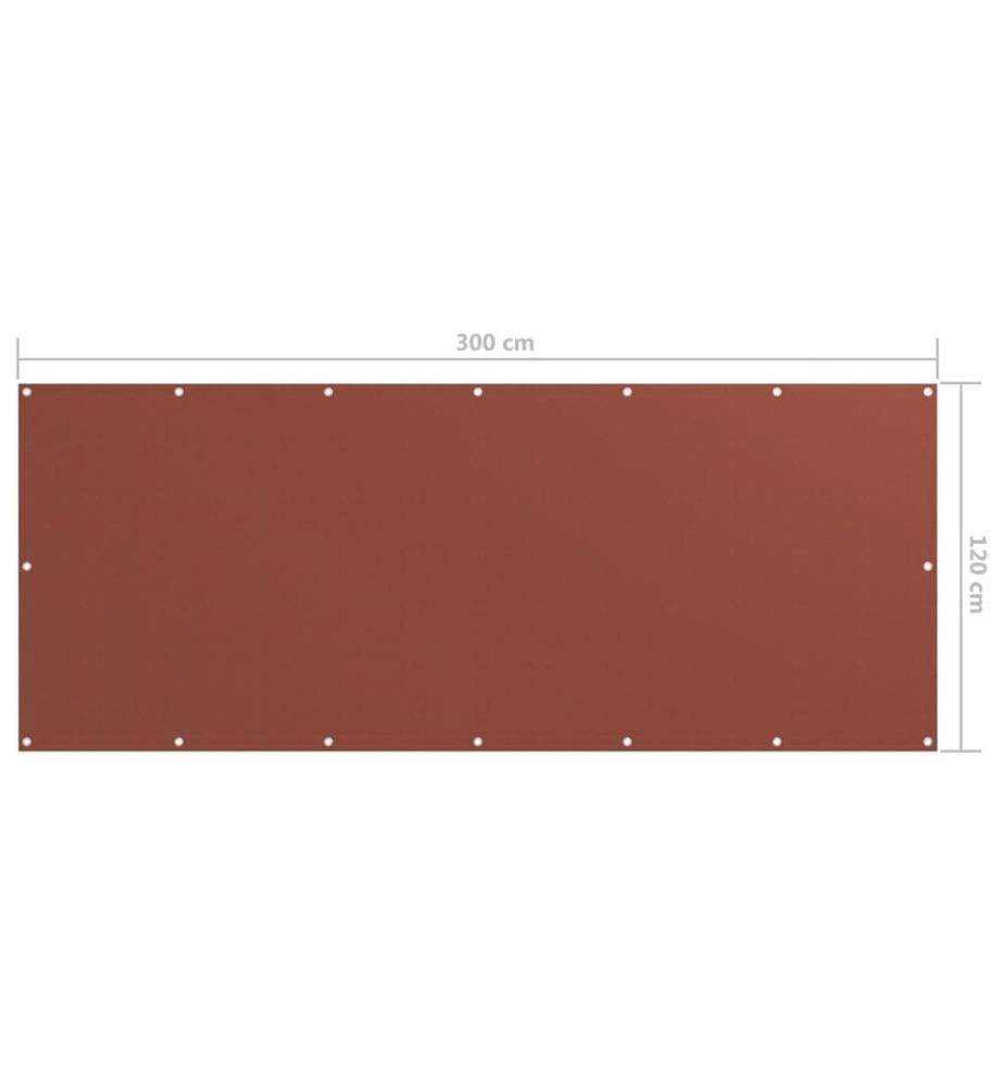 Écran de balcon Terre cuite 120x300 cm Tissu Oxford