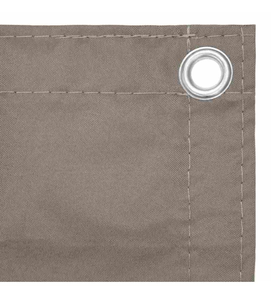 Balkon-Sichtschutz Taupe 90x500 cm Oxford-Gewebe
