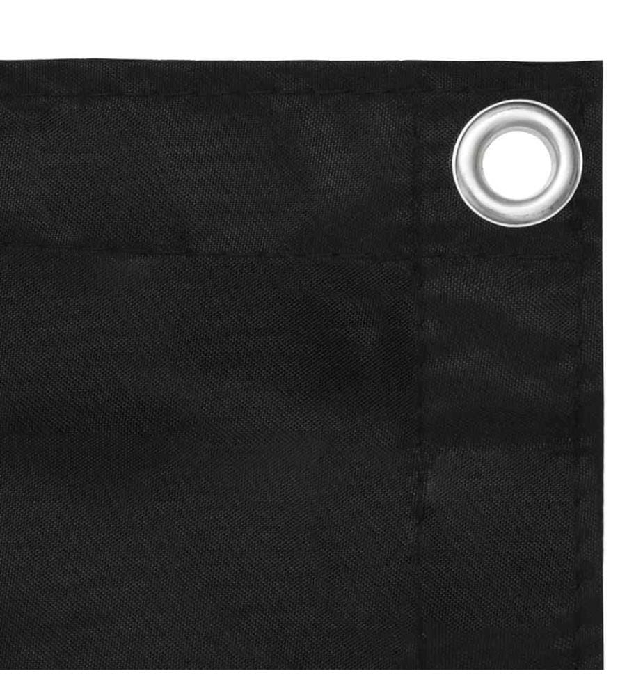 Balkon-Sichtschutz Schwarz 90x600 cm Oxford-Gewebe