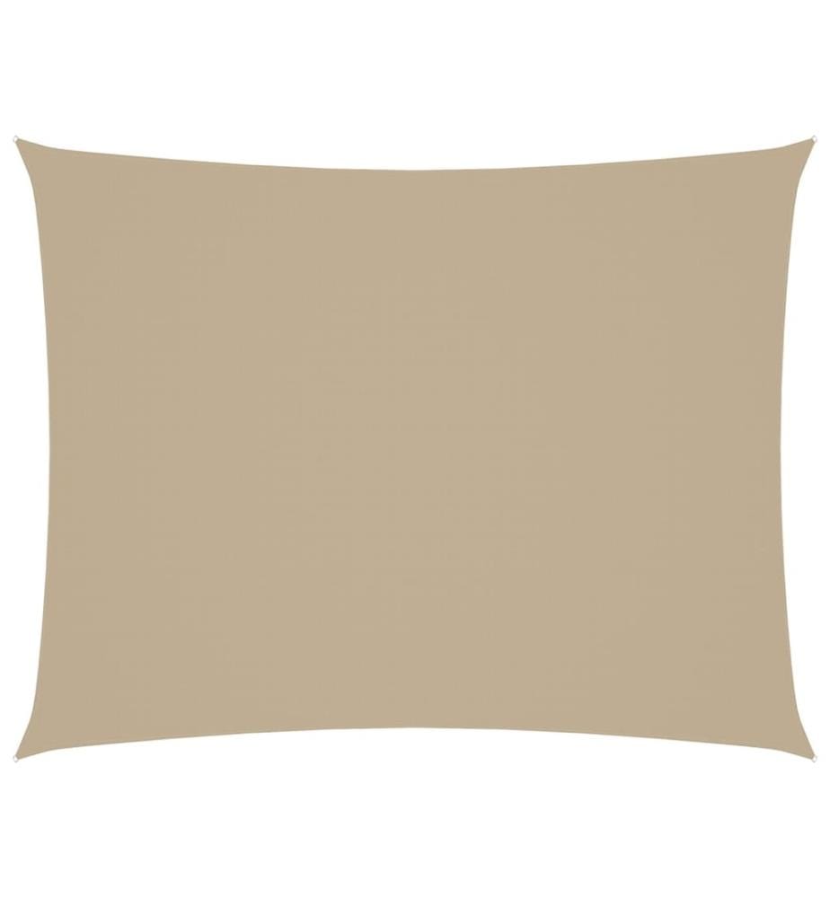 Voile de parasol tissu oxford rectangulaire 4x5 m beige