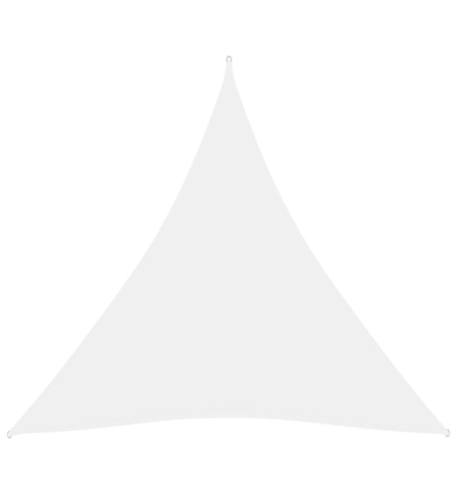 Voile de parasol tissu oxford triangulaire 3,6x3,6x3,6 m blanc