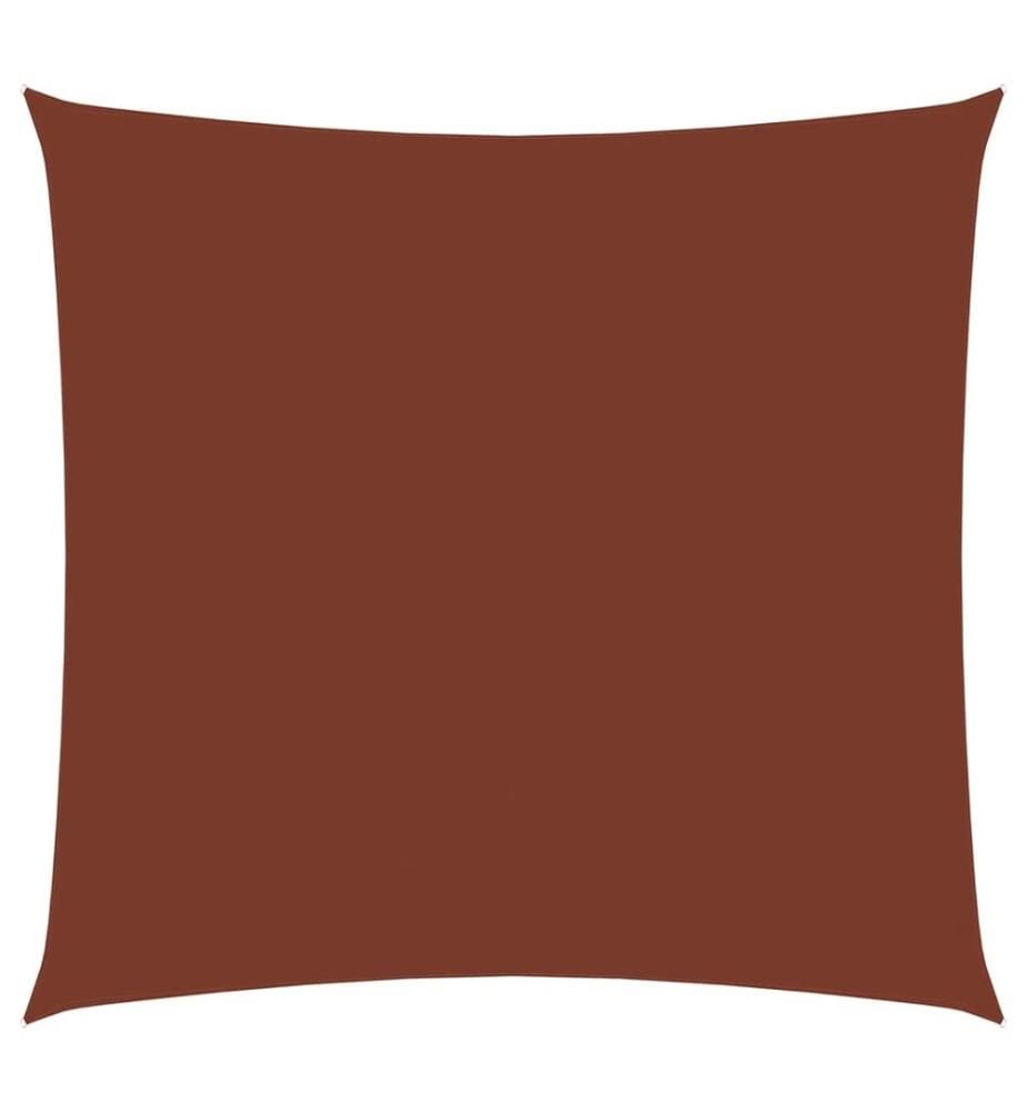 Voile de parasol tissu oxford carré 7x7 m terre cuite