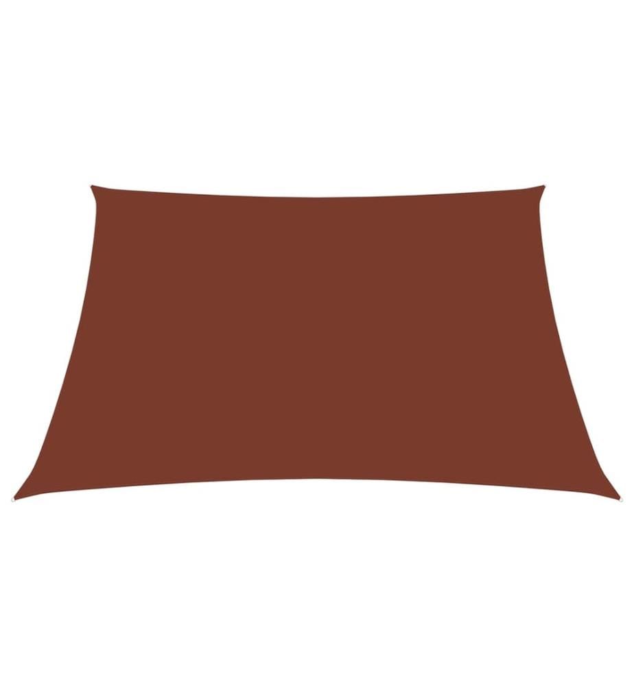 Voile de parasol tissu oxford carré 7x7 m terre cuite