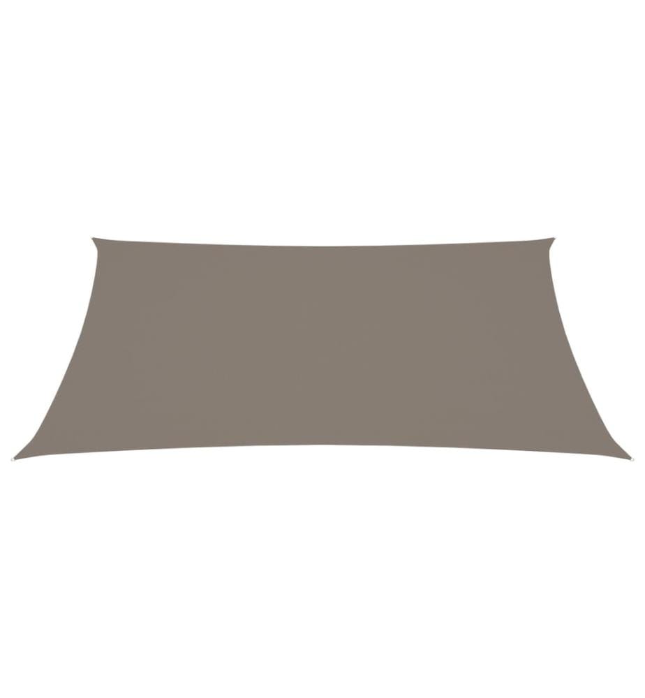 Voile de parasol tissu oxford rectangulaire 2x4 m taupe