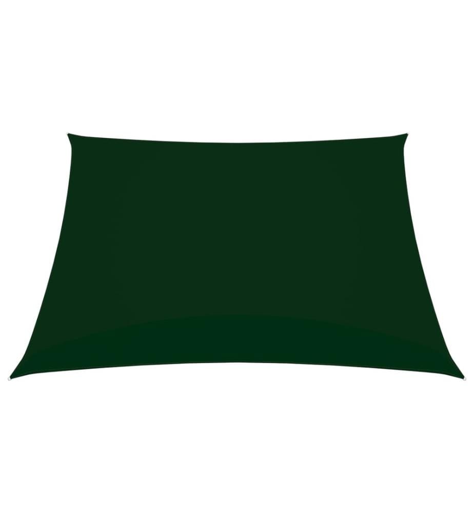 Voile de parasol tissu oxford carré 6x6 m vert foncé