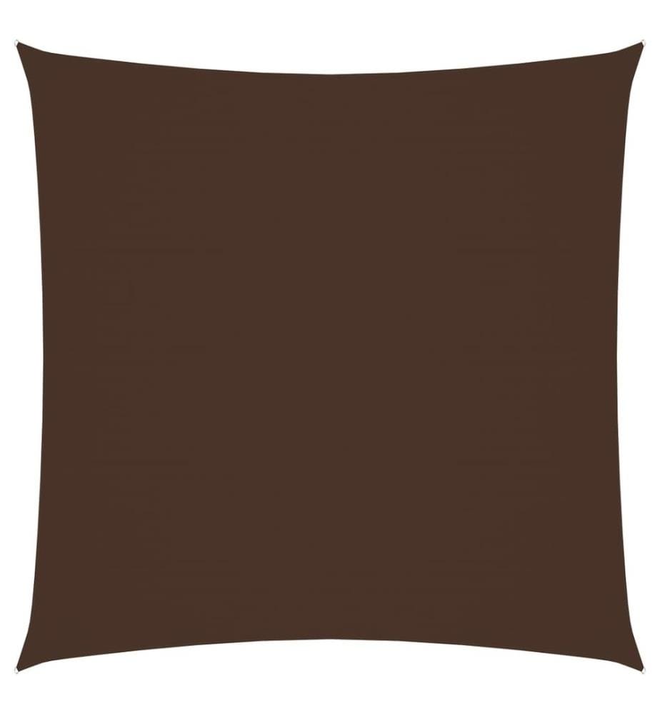 Voile de parasol tissu oxford carré 7x7 m marron