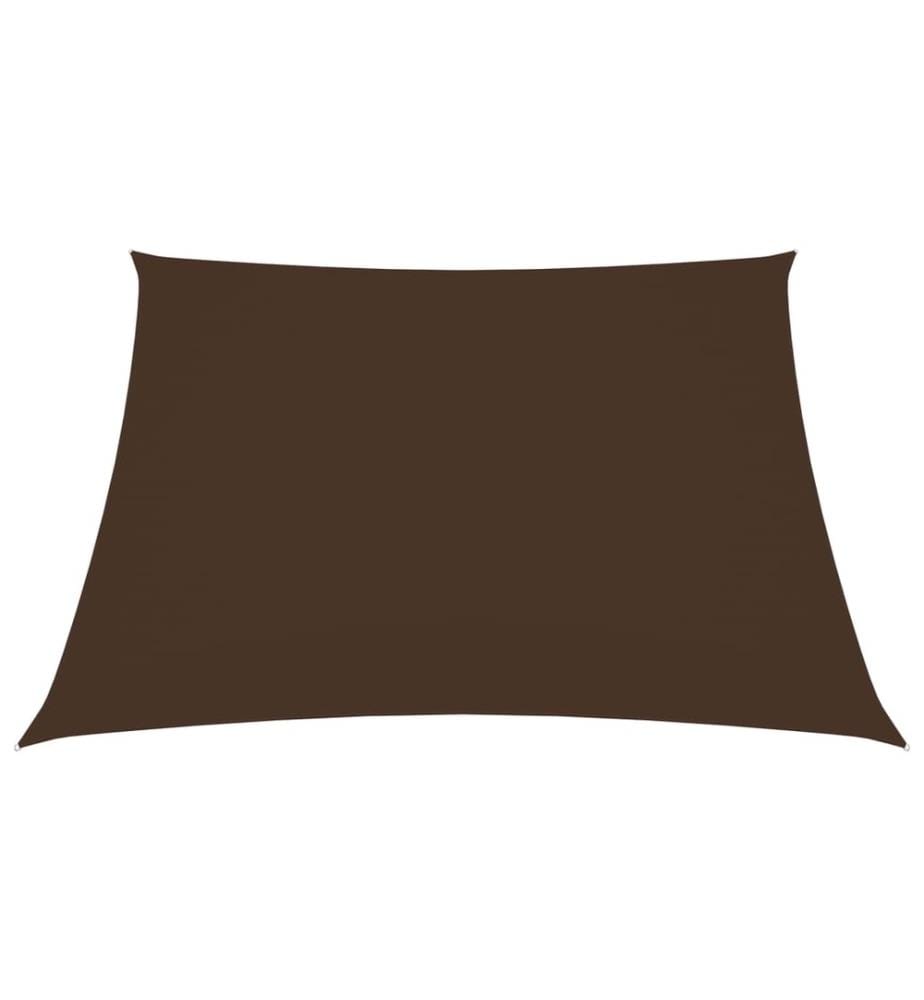 Voile de parasol tissu oxford carré 7x7 m marron