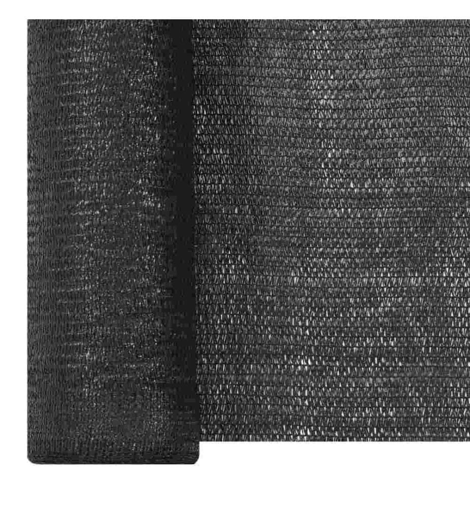 Filet brise-vue Noir 1,5x50 m PEHD 195 g/m²