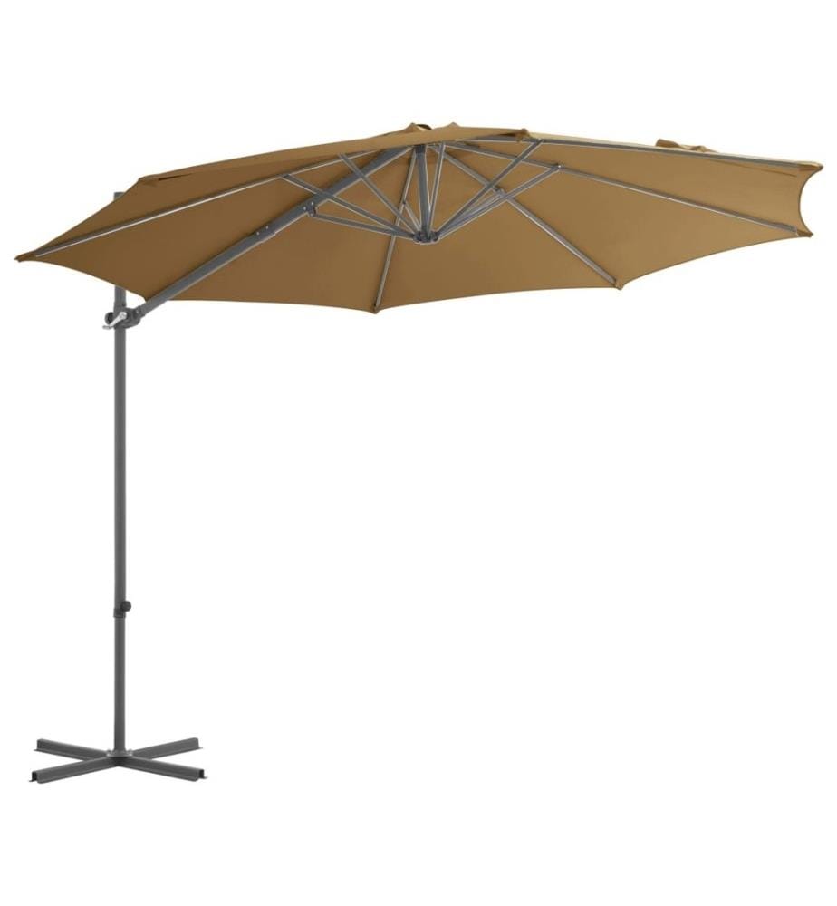 Sonnenschirm mit Schirmständer Taupe