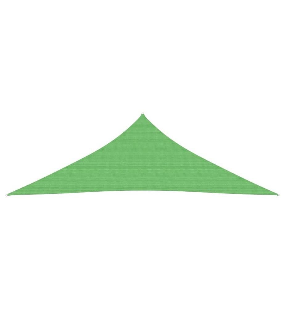 Sonnensegel 160 g/m² Hellgrün 3,5x3,5x4,9 m HDPE