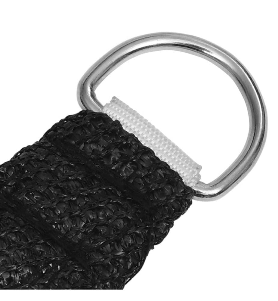 Sonnensegel 160 g/m² Schwarz 5x5x6 m HDPE