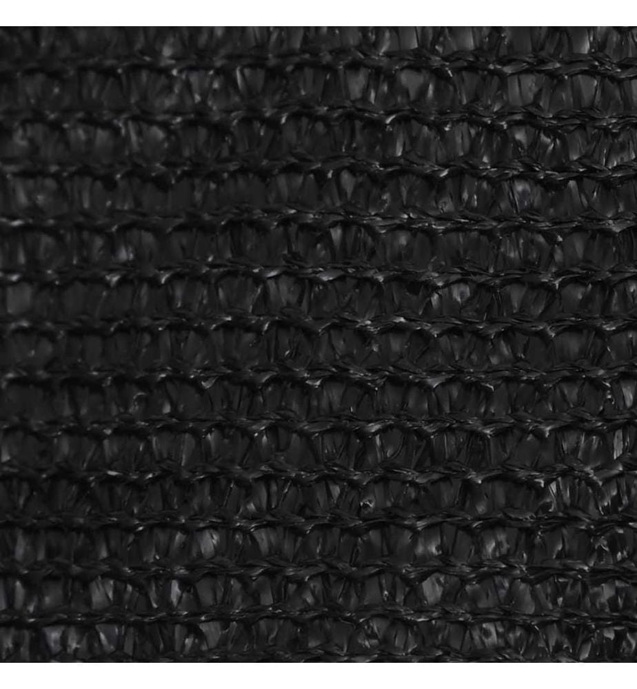 Sonnensegel 160 g/m² Schwarz 5x5x6 m HDPE