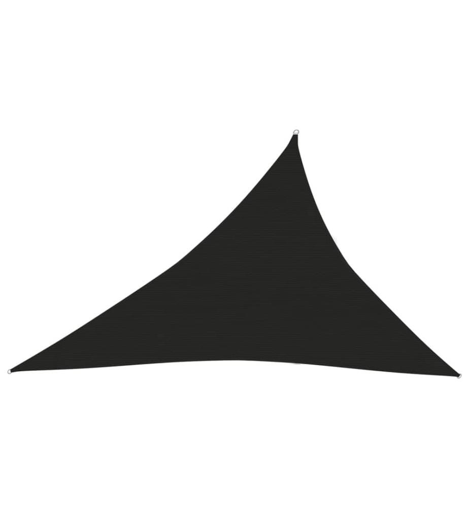 Sonnensegel 160 g/m² Schwarz 4x5x6,8 m HDPE