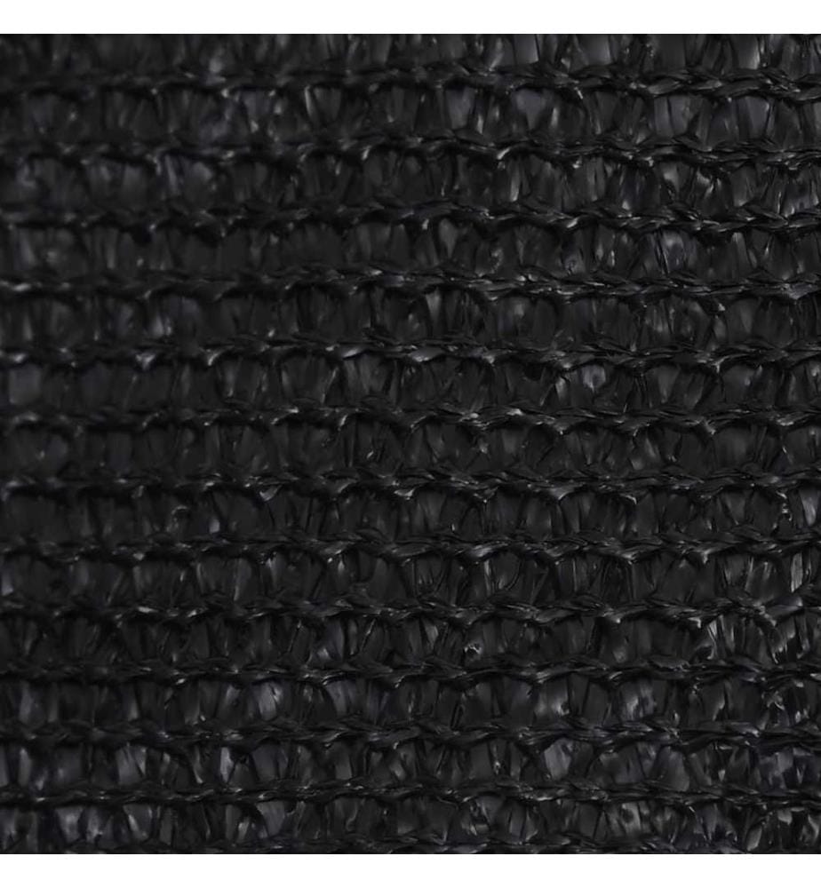 Sonnensegel 160 g/m² Schwarz 4x5x6,8 m HDPE