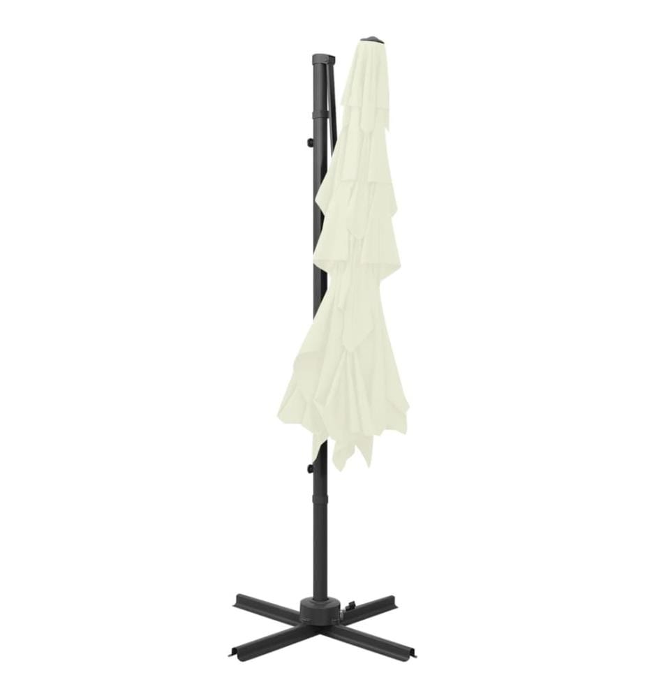 Sonnenschirm mit Aluminium-Mast 4-lagig Sandfarben 250x250 cm
