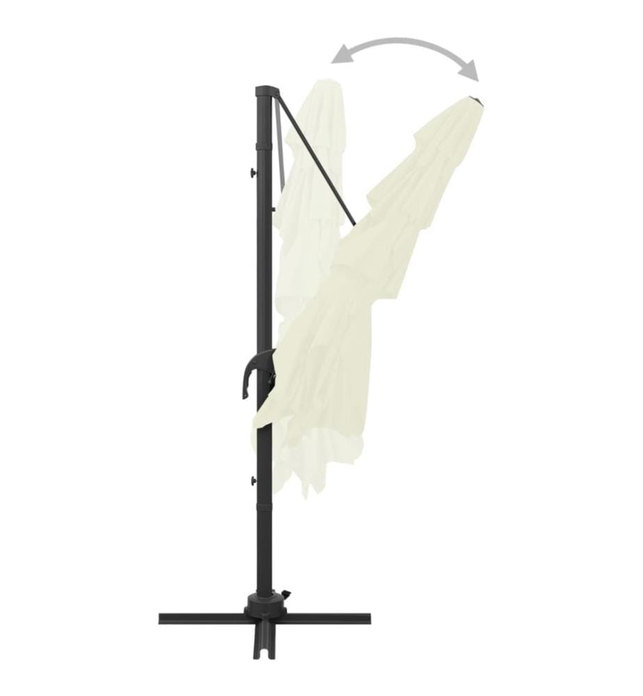 Sonnenschirm mit Aluminium-Mast 4-lagig Sandfarben 250x250 cm