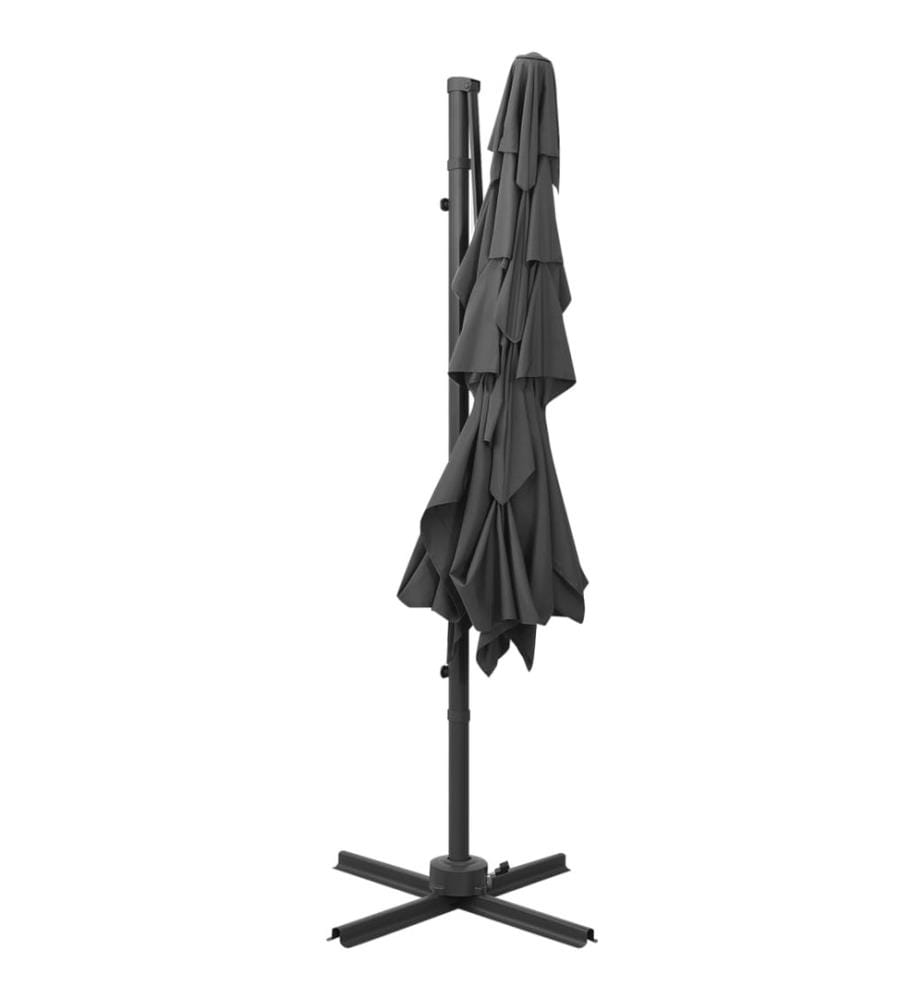 Sonnenschirm mit Aluminium-Mast 4-lagig Anthrazit 250x250 cm