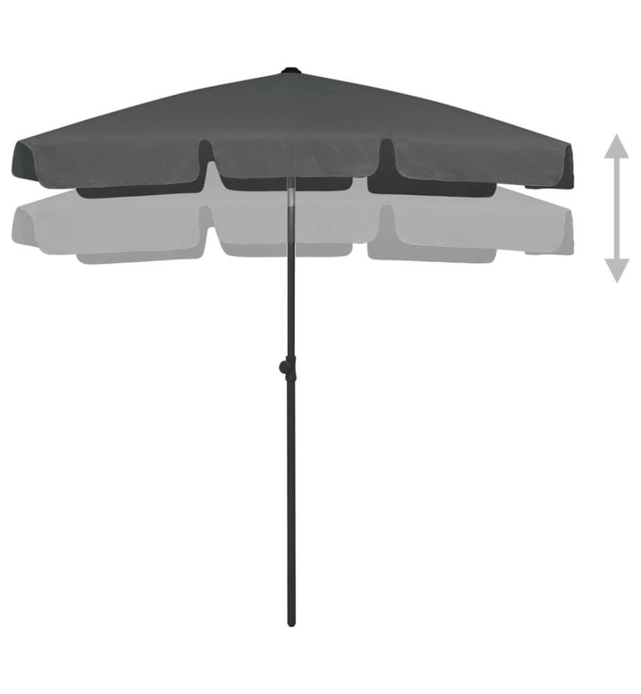 Strandschirm Anthrazit 180x120 cm