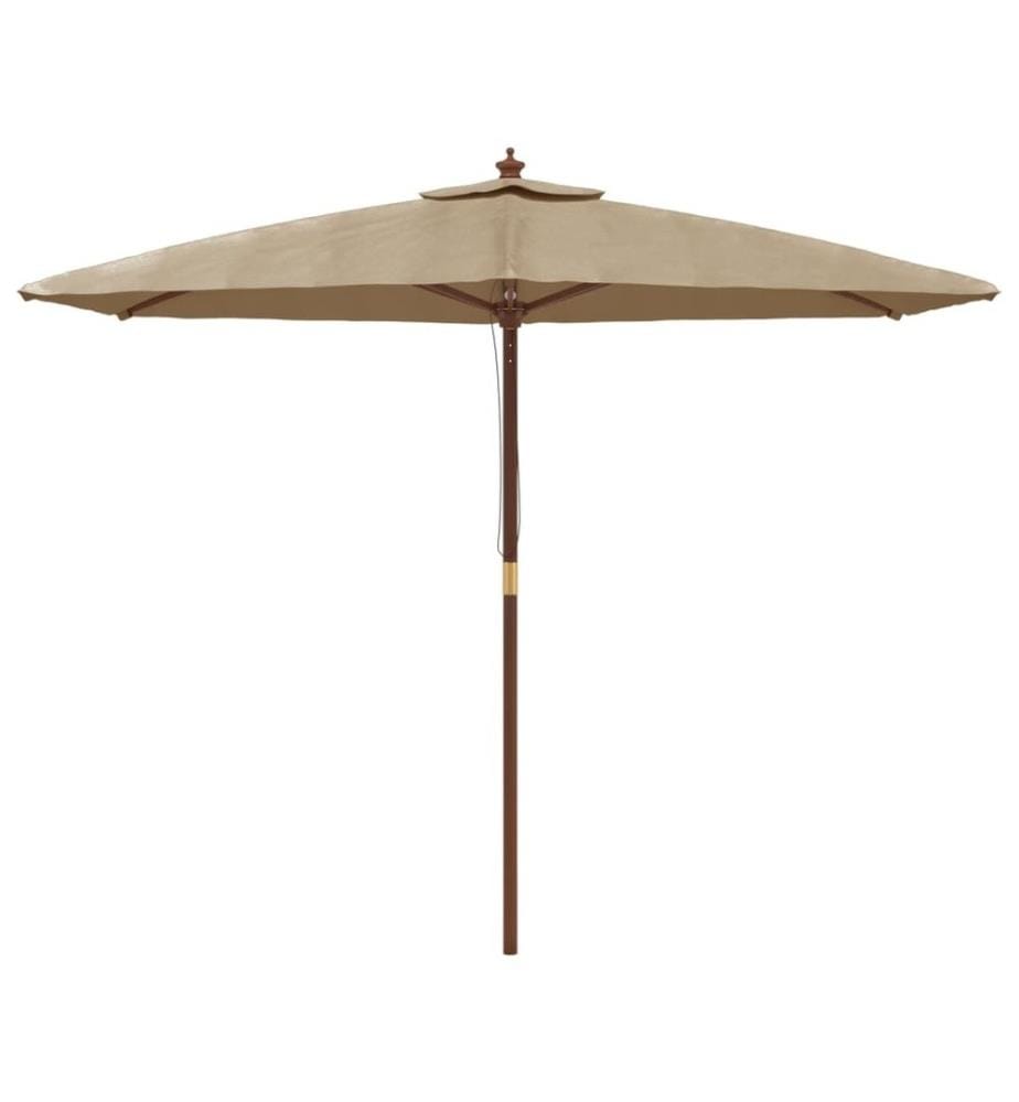 Sonnenschirm mit Holzmast Taupe 299x240 cm
