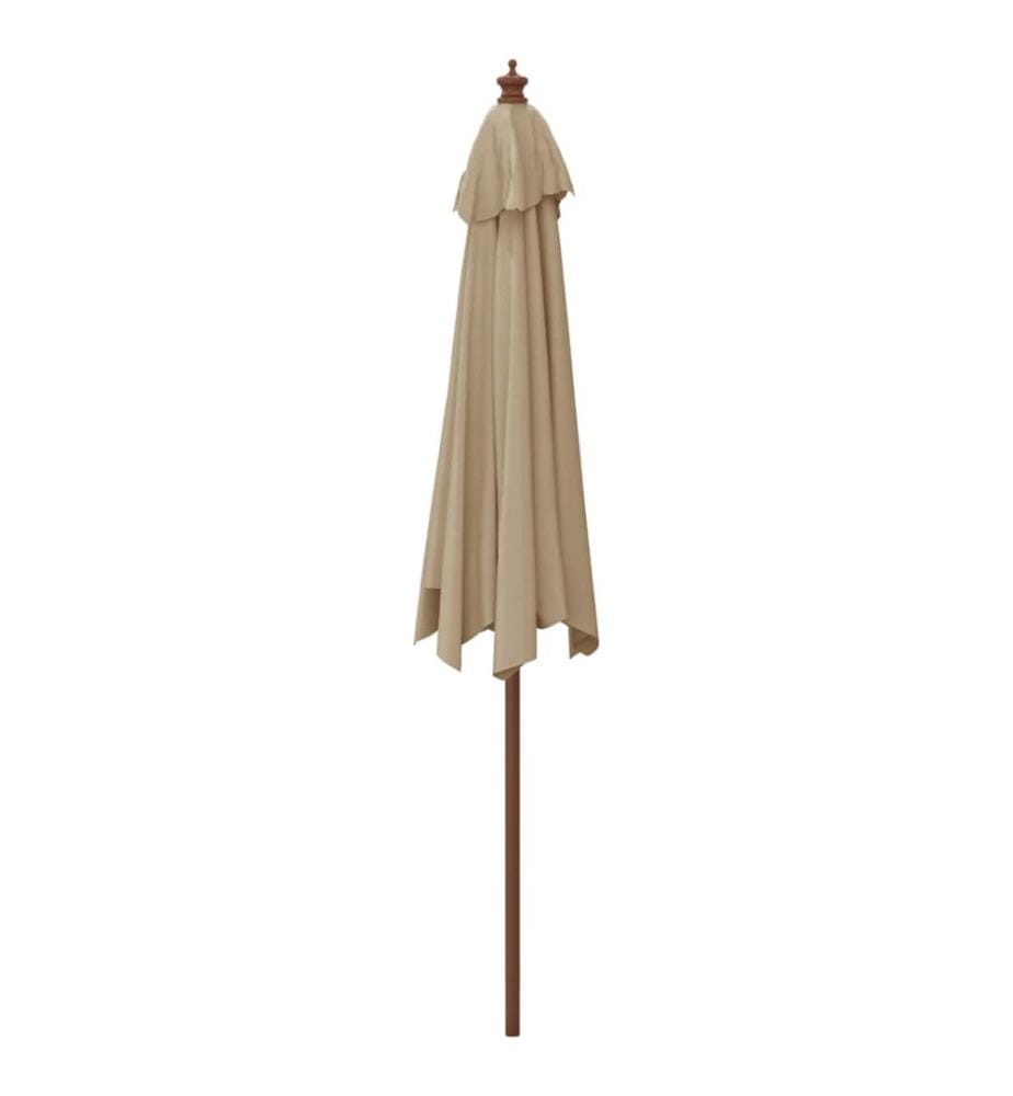 Sonnenschirm mit Holzmast Taupe 299x240 cm