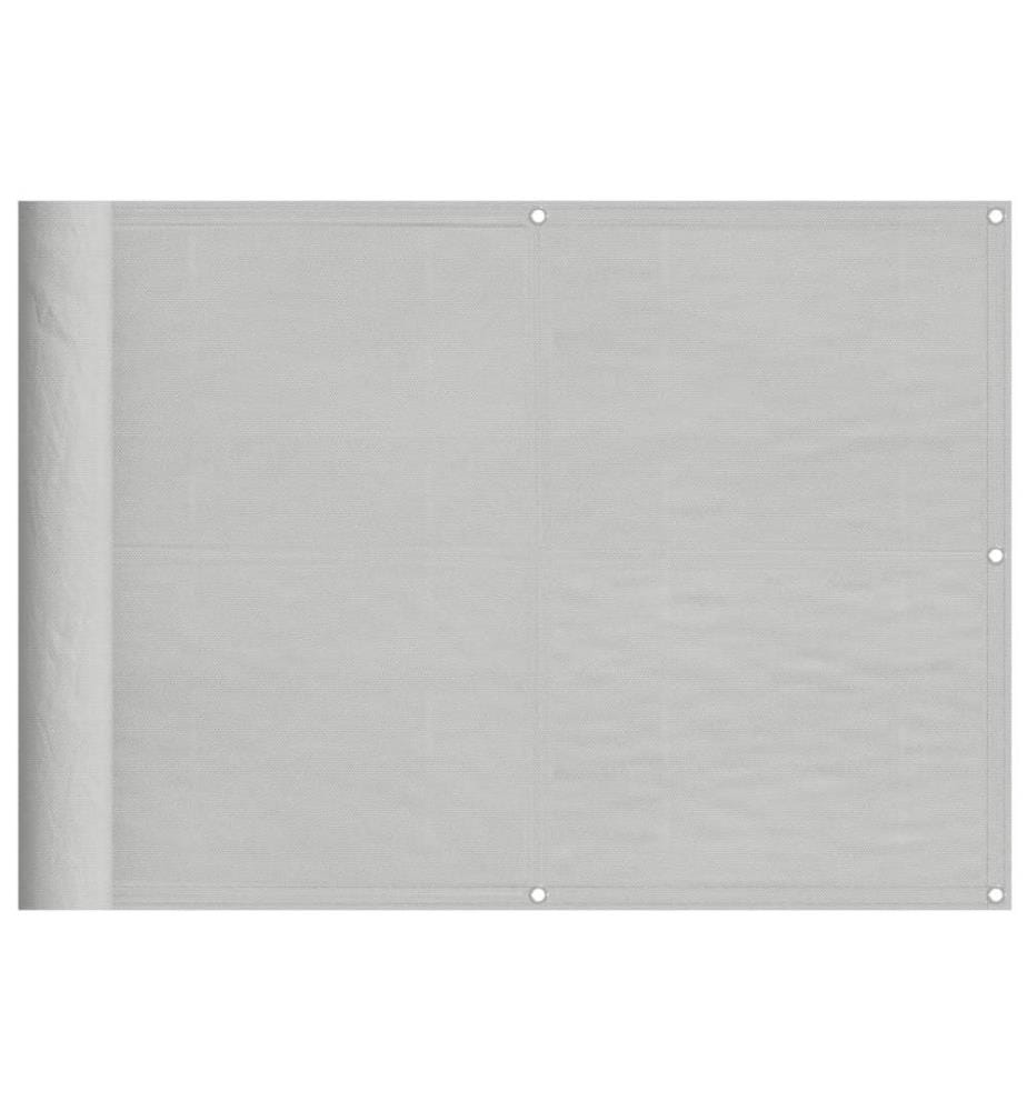 Écran de balcon gris clair 75x400 cm 100% polyester oxford