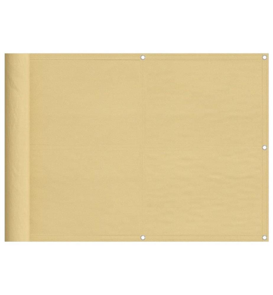 Balkonsichtschutz Sandfarben 75x500 cm 100 % Polyester-Oxford