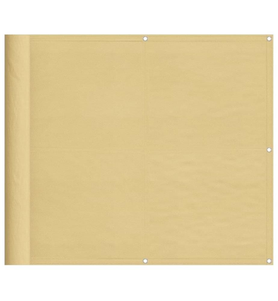 Balkon-Sichtschutz Sandfarben 90x500 cm 100% Polyester-Oxford
