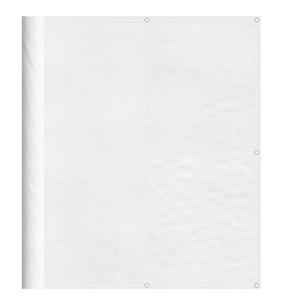 Balkon-Sichtschutz Weiss 120x700 cm 100 % Polyester-Oxford
