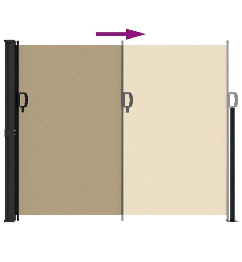 Seitenmarkise Ausziehbar Beige 170x300 cm