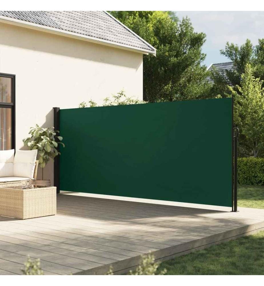 Seitenmarkise Ausziehbar Dunkelgrün 160x600 cm