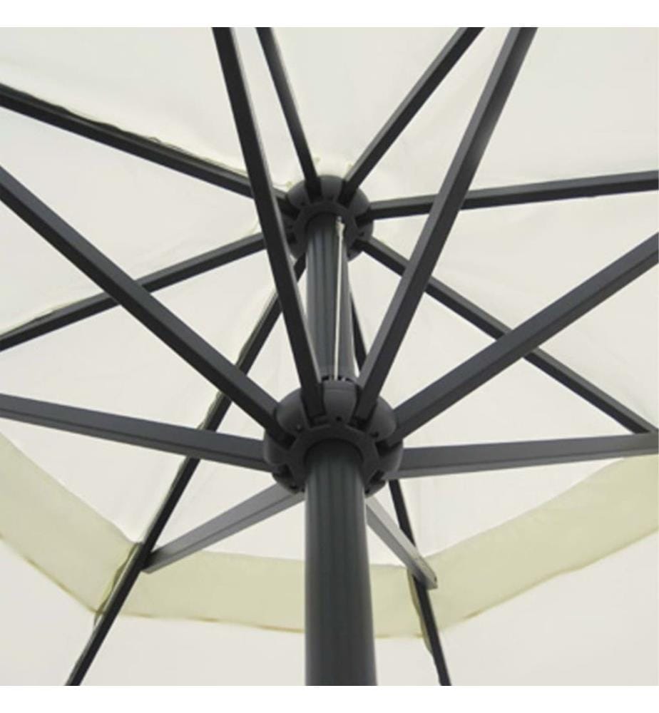 Sonnenschirm Weiss Aluminium 500 cm