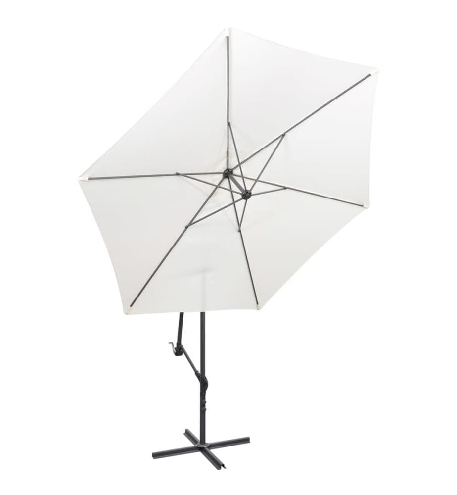 Freiarm-Sonnenschirm 3 m Sandweiss