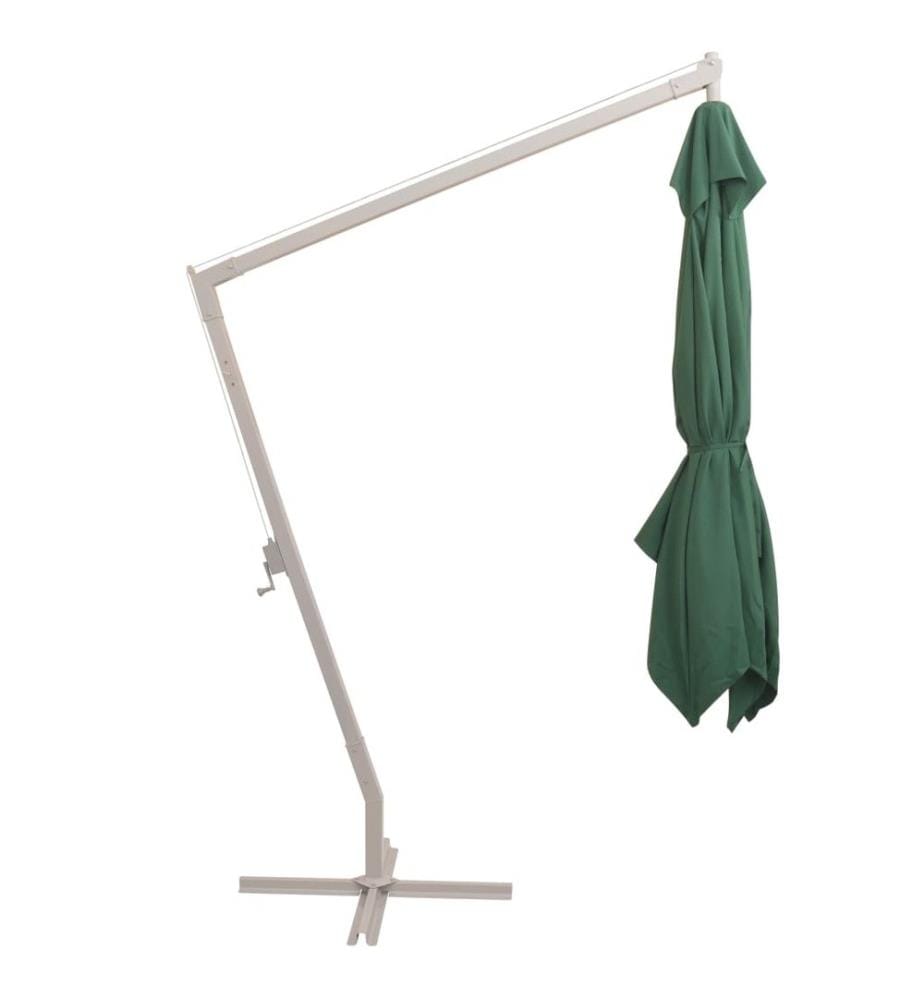 Ampelschirm 300x300 cm Grün Aluminium-Mast