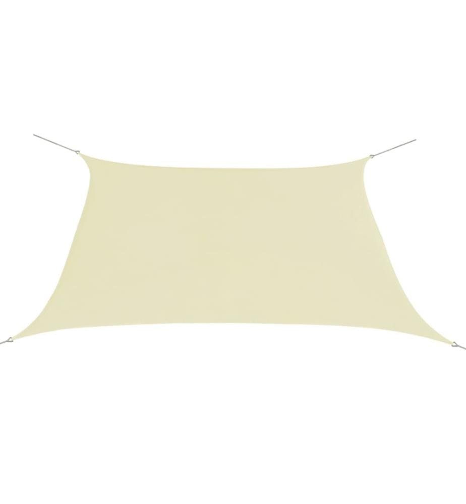 Voile de parasol tissu oxford carré 2x2 m crème
