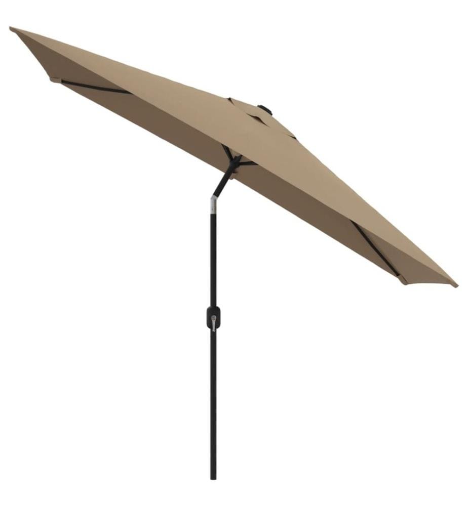Parasol avec mât en métal 300 x 200 cm Taupe