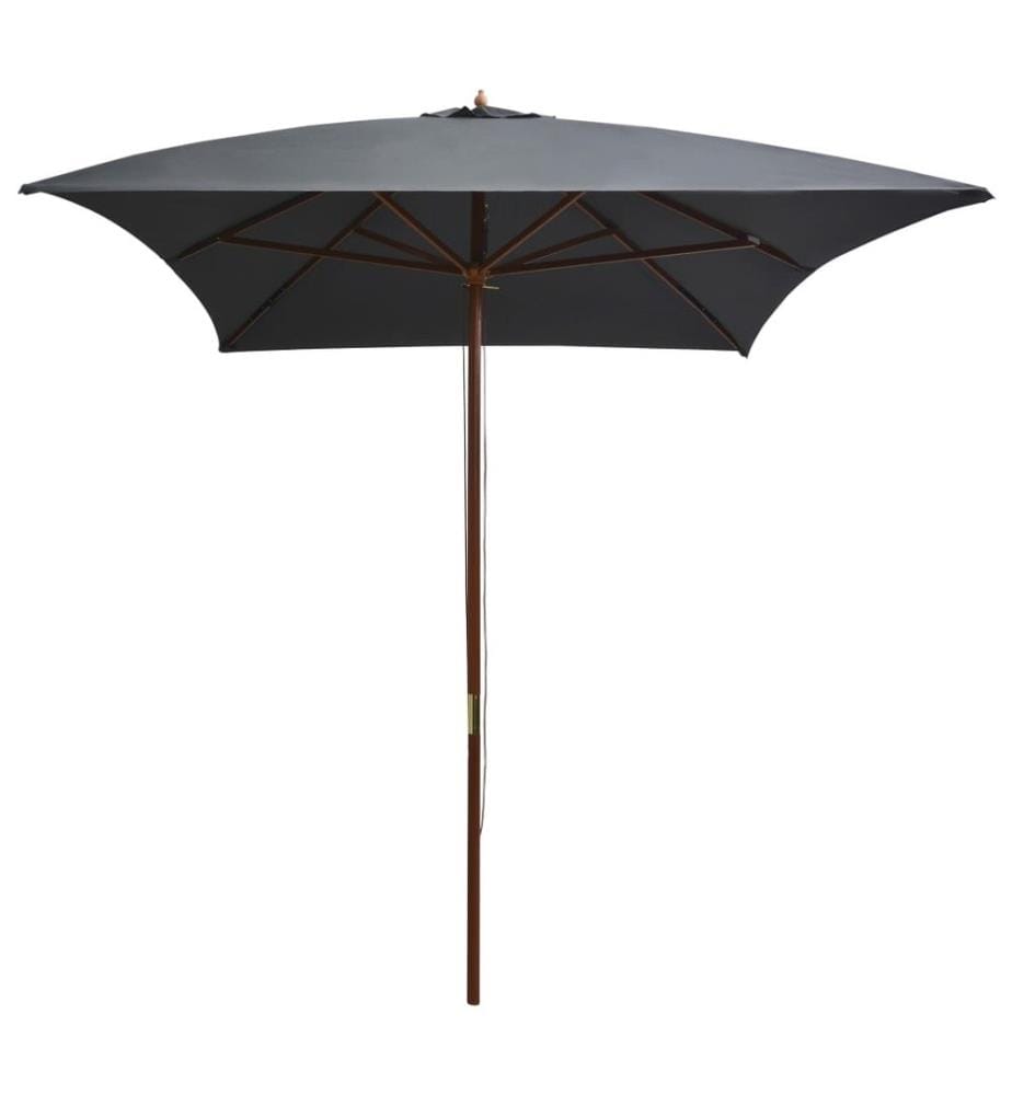 Sonnenschirm mit Holz-Mast 200×300 cm Anthrazit