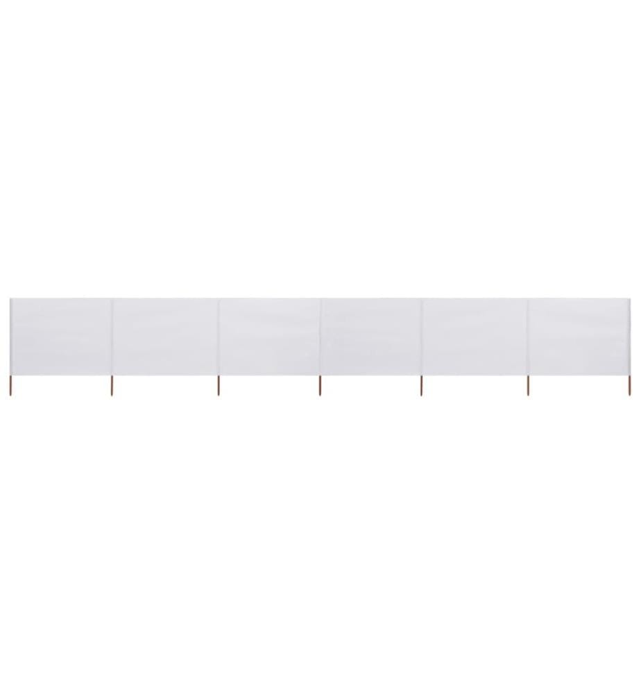 Paravent 6 panneaux Tissu 800 x 80 cm Blanc