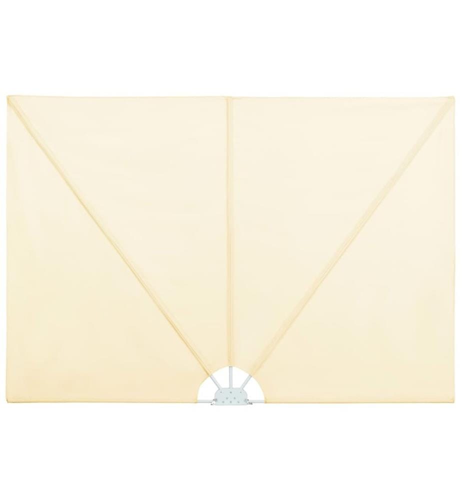 Auvent latéral pliable de terrasse Crème 400 x 200 cm
